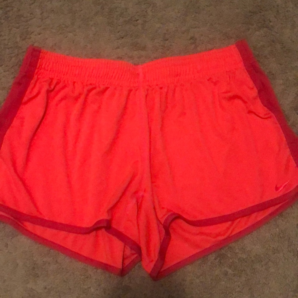 Coral nike shorts